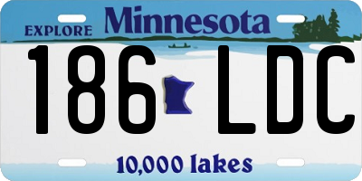 MN license plate 186LDC