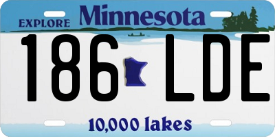 MN license plate 186LDE