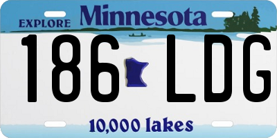 MN license plate 186LDG