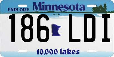 MN license plate 186LDI