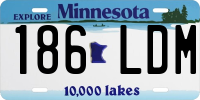 MN license plate 186LDM