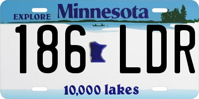 MN license plate 186LDR