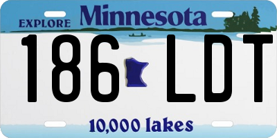 MN license plate 186LDT