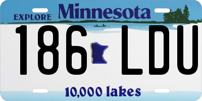 MN license plate 186LDU