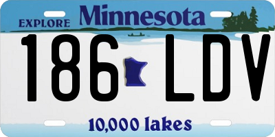 MN license plate 186LDV