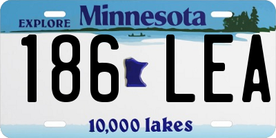 MN license plate 186LEA