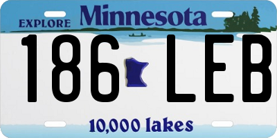 MN license plate 186LEB