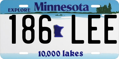 MN license plate 186LEE