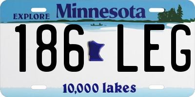 MN license plate 186LEG