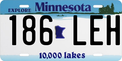 MN license plate 186LEH