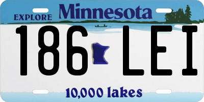 MN license plate 186LEI