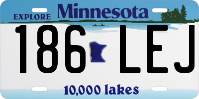 MN license plate 186LEJ