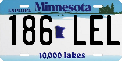 MN license plate 186LEL