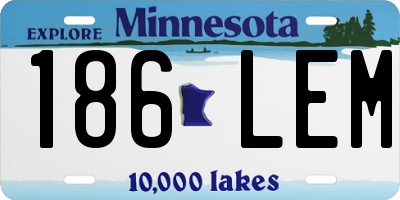 MN license plate 186LEM