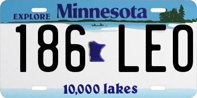 MN license plate 186LEO