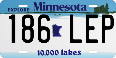 MN license plate 186LEP