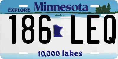 MN license plate 186LEQ