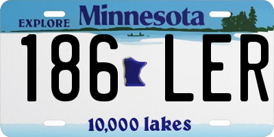 MN license plate 186LER