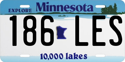 MN license plate 186LES