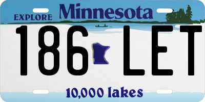 MN license plate 186LET