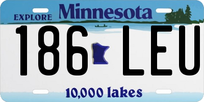 MN license plate 186LEU