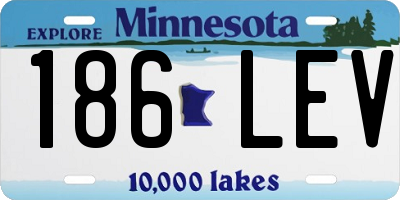 MN license plate 186LEV
