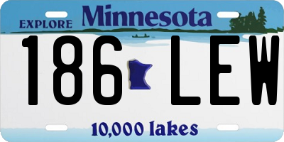 MN license plate 186LEW