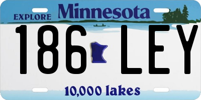 MN license plate 186LEY