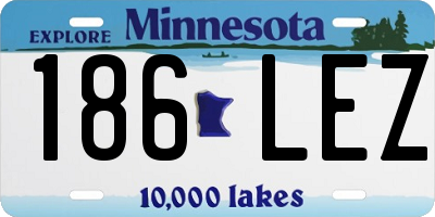 MN license plate 186LEZ