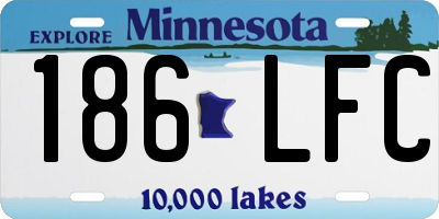 MN license plate 186LFC
