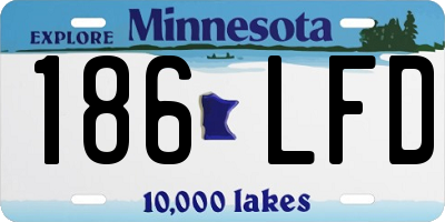 MN license plate 186LFD