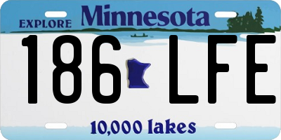 MN license plate 186LFE