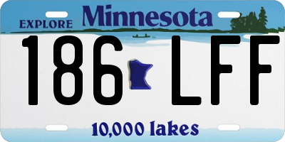 MN license plate 186LFF
