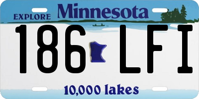 MN license plate 186LFI
