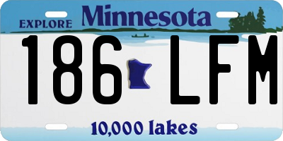 MN license plate 186LFM