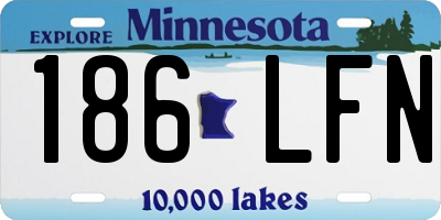 MN license plate 186LFN