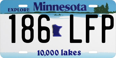 MN license plate 186LFP