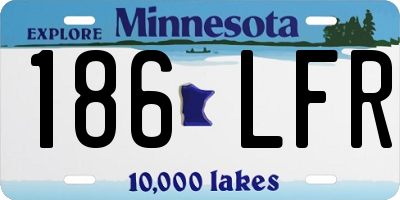 MN license plate 186LFR