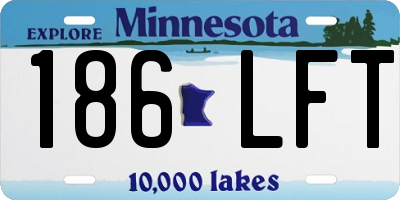 MN license plate 186LFT