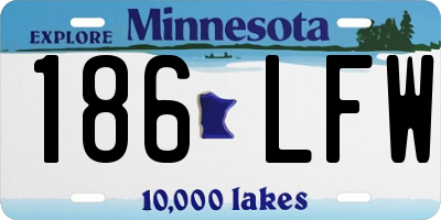 MN license plate 186LFW