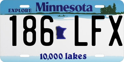 MN license plate 186LFX
