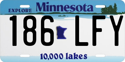 MN license plate 186LFY