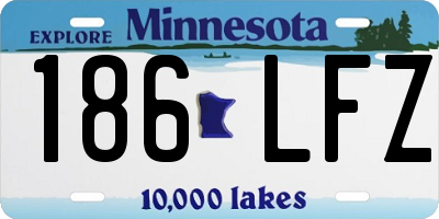 MN license plate 186LFZ