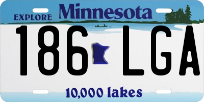MN license plate 186LGA