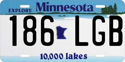 MN license plate 186LGB
