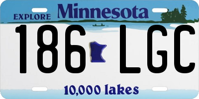 MN license plate 186LGC