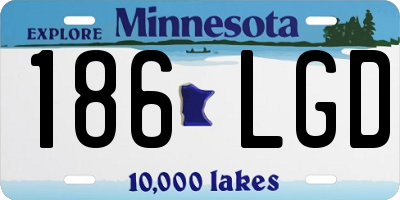 MN license plate 186LGD