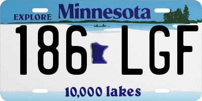 MN license plate 186LGF