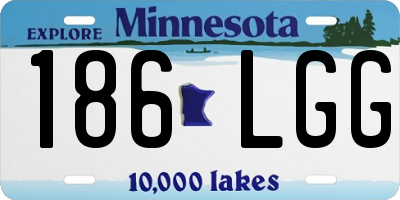 MN license plate 186LGG