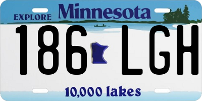 MN license plate 186LGH